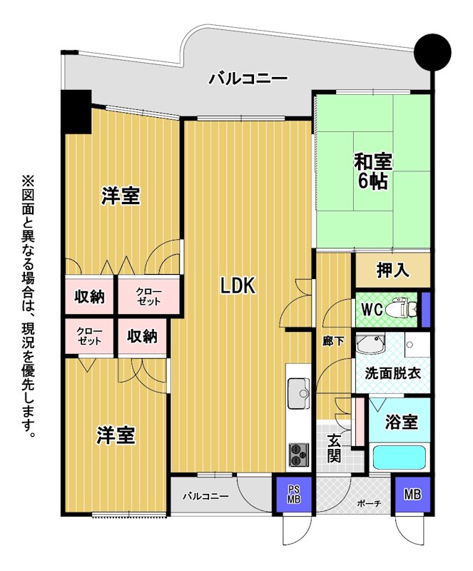 サンライフ香春口 間取図・土地図