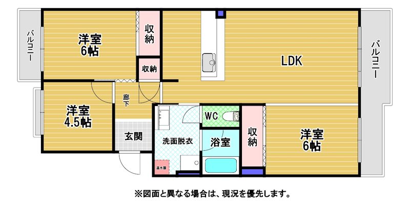 グリーンタウンもりつね16号棟 間取図・土地図
