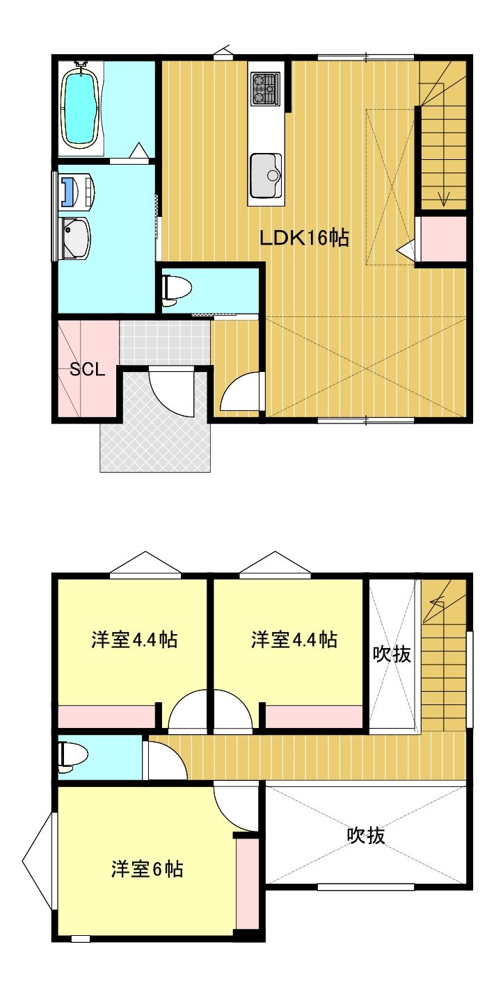 柏原二丁目新築戸建 間取図・土地図