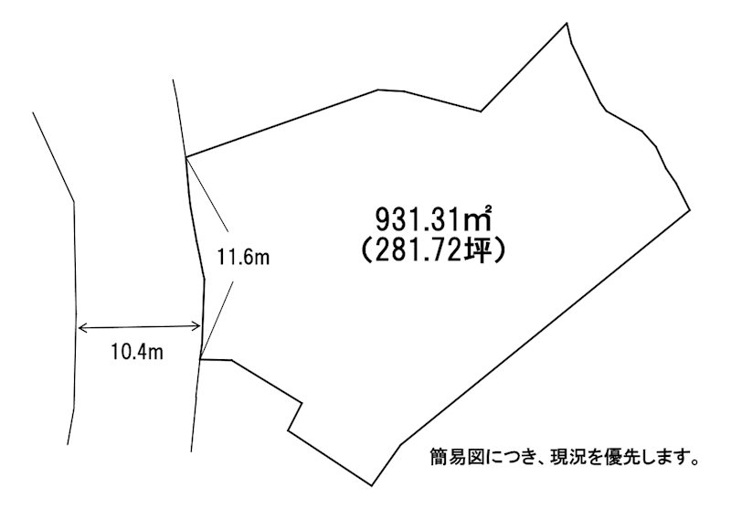 蓮花寺三丁目17番土地 間取図・土地図