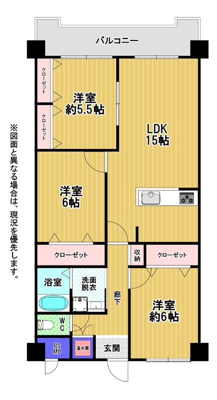 コーポランド砂津 間取図・土地図