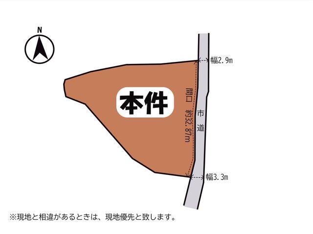 葛原本町四丁目土地 間取図・土地図