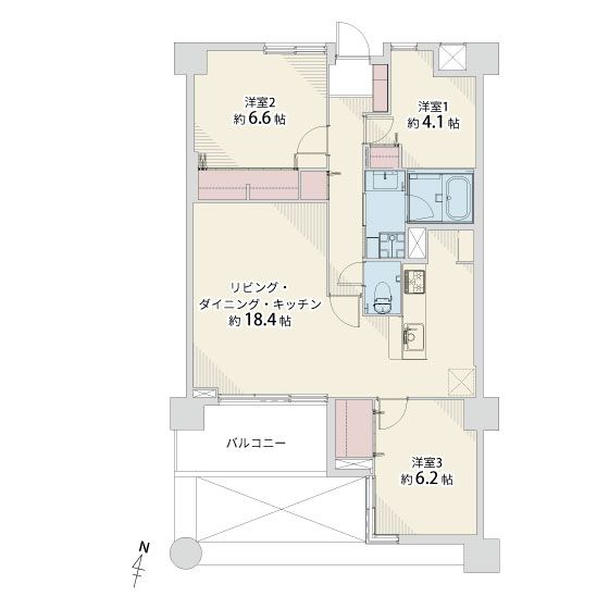 アールビーコート福重 間取図・土地図