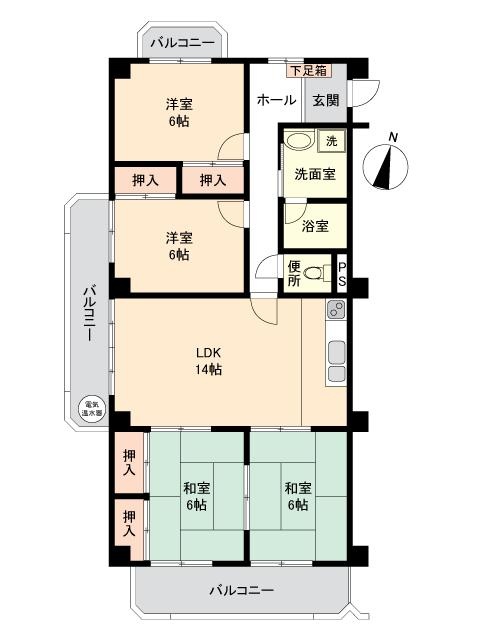 イトーピア高宮マンション 間取図・土地図