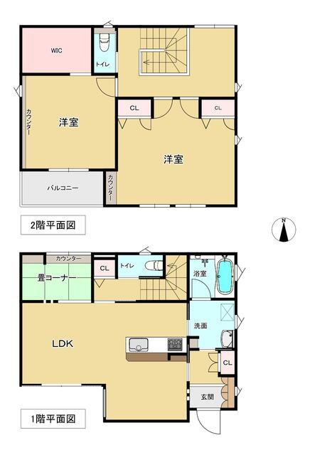 湯川三丁目戸建 間取図・土地図