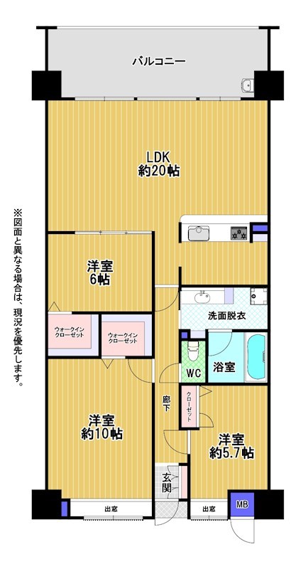 ポレスターメガシティ小倉ウエストガーデン 間取図・土地図