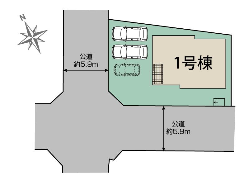 小糸町新築戸建1号棟　1期 全体区画図