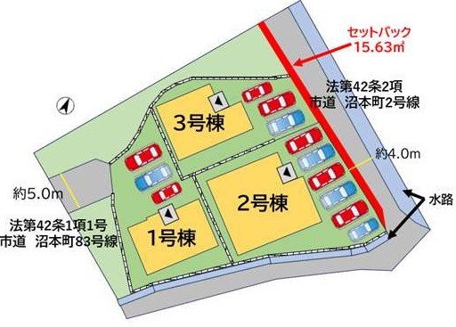 沼本町二丁目新築戸建2号棟　2期 全体区画図