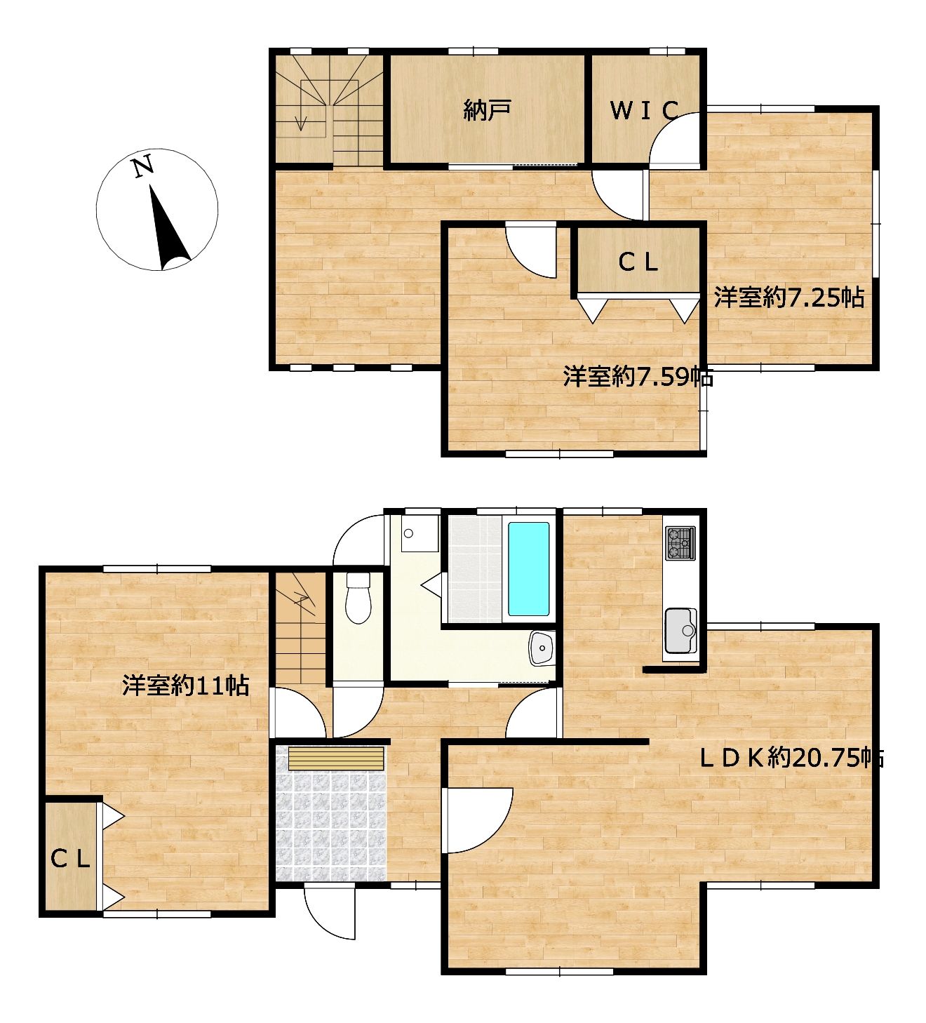 西泉七丁目戸建 間取図・土地図