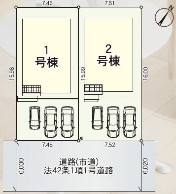 高須西二丁目新築戸建 全体区画図