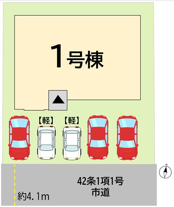 小嶺台四丁目新築戸建1号棟　3期 全体区画図
