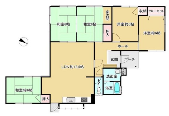鍋山町戸建 間取図・土地図