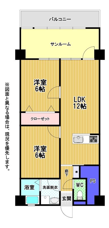 小倉富野サマリヤマンション 間取図・土地図