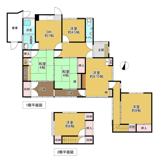 通谷二丁目戸建 間取図・土地図
