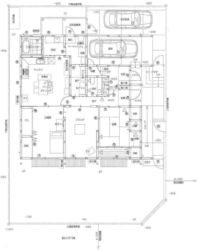 長住七丁目戸建 間取図・土地図