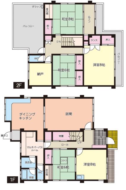 中原東一丁目戸建 間取図・土地図