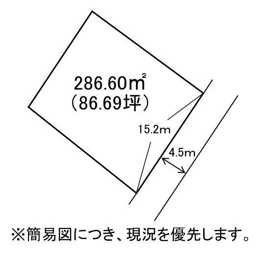 東松原三丁目9番土地 間取図・土地図