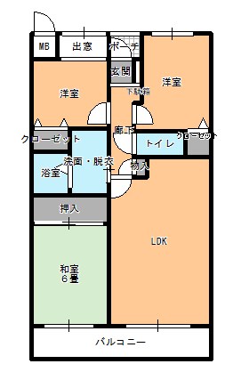 ディアヒルズ小倉井堀けやきガ丘2番館 間取図・土地図