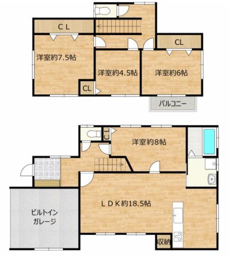 南丘三丁目戸建 間取図・土地図