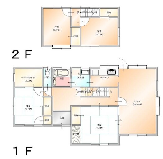 大字下稗田戸建 間取図・土地図