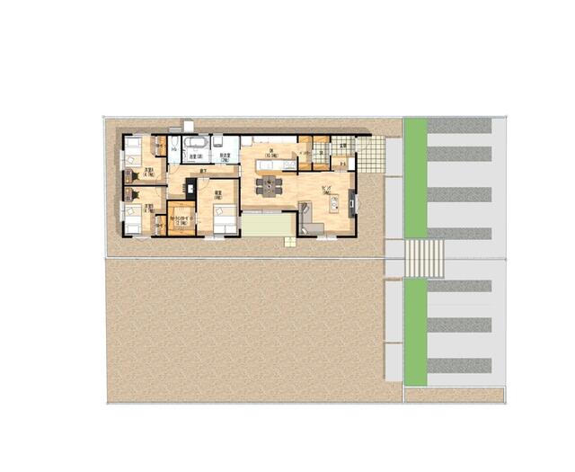 日の里四丁目新築戸建1号地 間取図・土地図