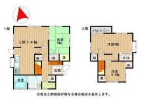 海老津駅南一丁目戸建 間取図・土地図