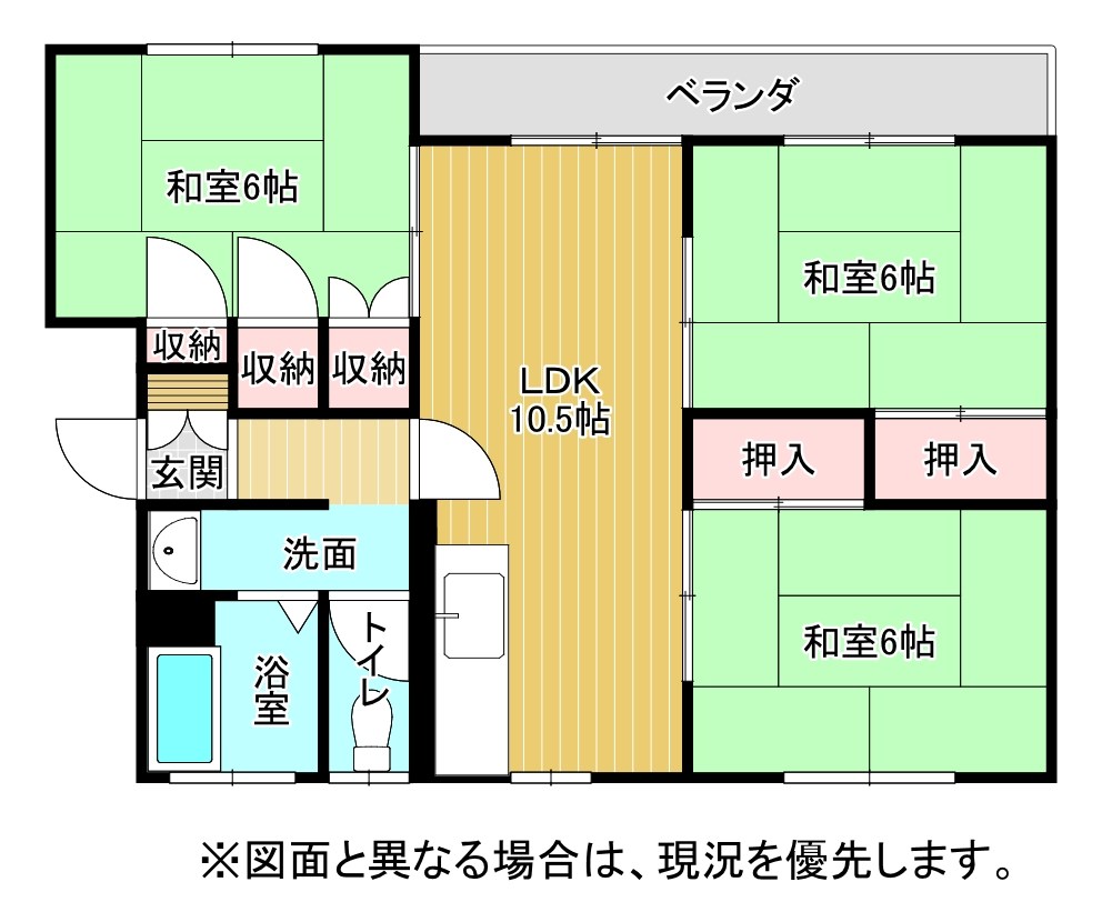 井堀南団地1棟 間取図・土地図