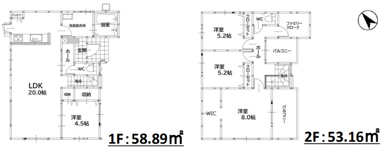 東貫二丁目新築戸建1号棟　1期 間取図・土地図