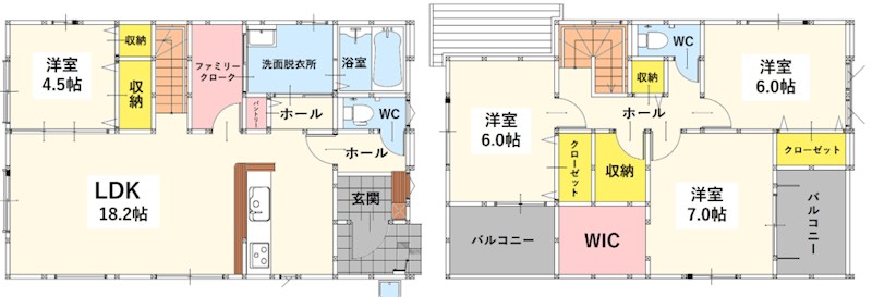 長行西一丁目新築戸建1号棟　2期 間取図・土地図