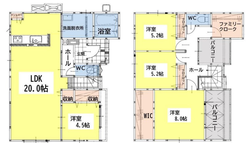 中曽根六丁目新築戸建1号棟　4期 間取図・土地図