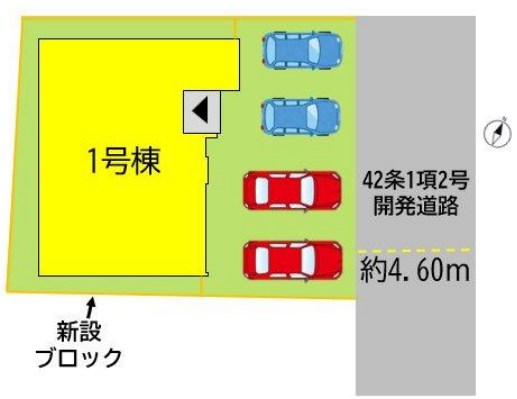 中曽根六丁目新築戸建1号棟　4期 全体区画図