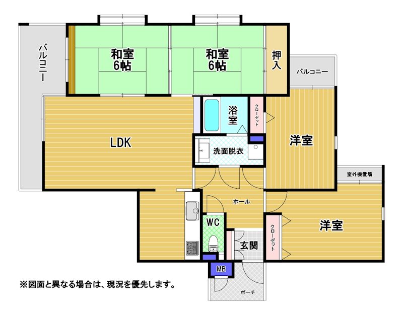 メゾンモンブラン足立 間取図・土地図