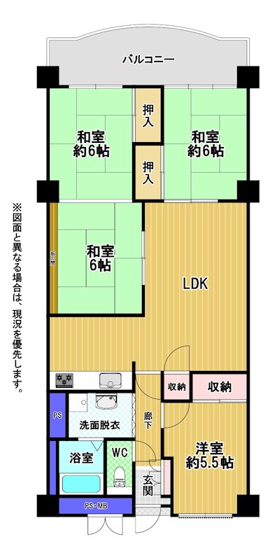 オーク戸畑 間取図・土地図