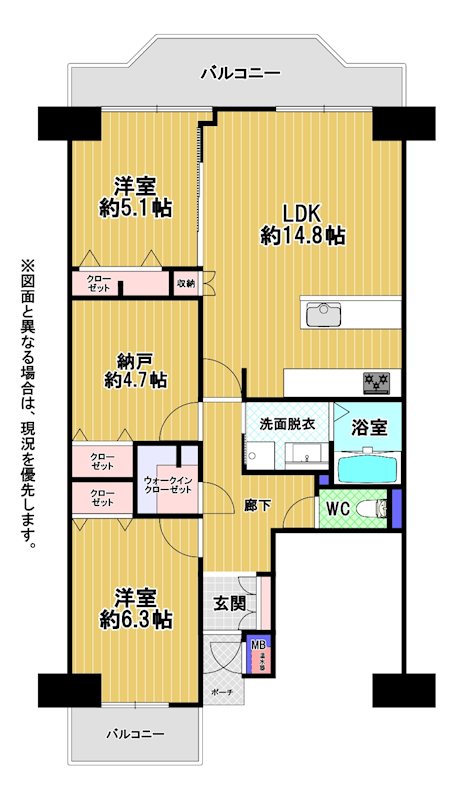 日商岩井リバーサイドマンションB棟 間取図・土地図