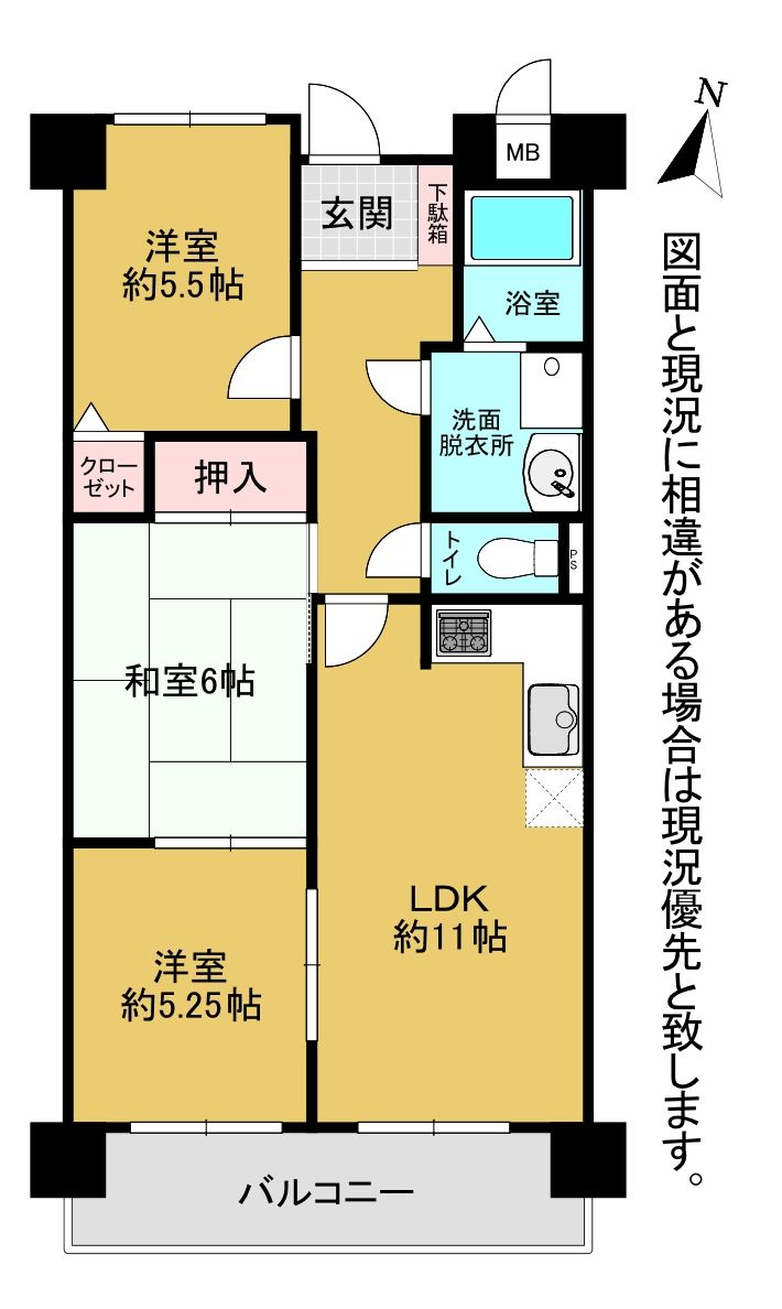 エクレール桃園公園 間取図・土地図
