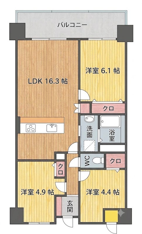 グランドパレスヴァンテアン徳力   間取図・土地図