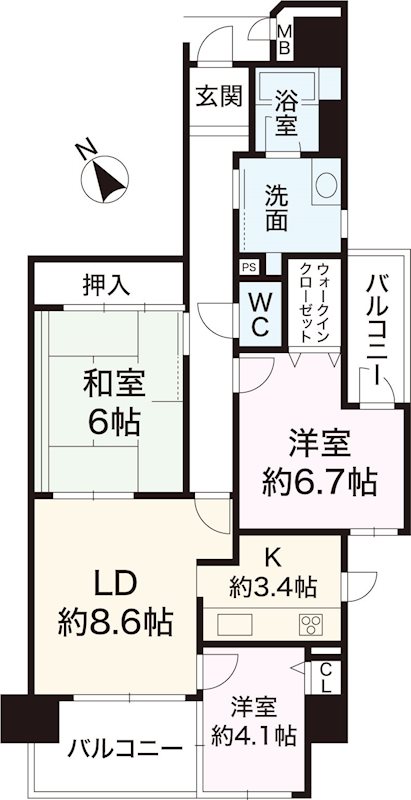 ジークレフ加古川東 間取図・土地図