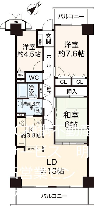 兵庫県明石市東野町 間取図・土地図