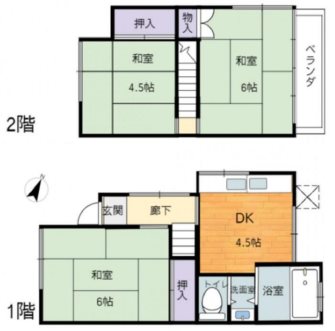 山田平尾町 間取り図