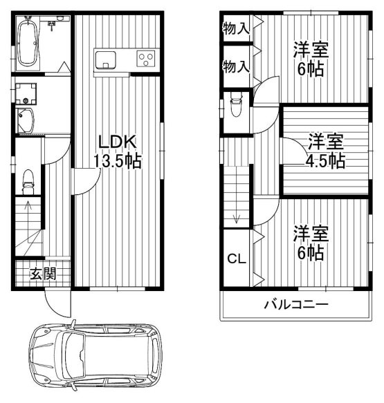 大枝塚原町 間取り図