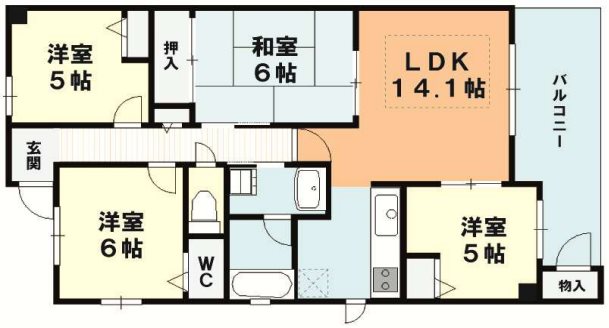 ユニ・アルス洛西プレジオ 間取り図