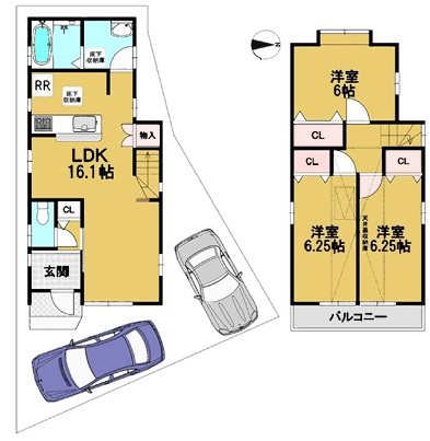 向日市物集女南条 間取り図
