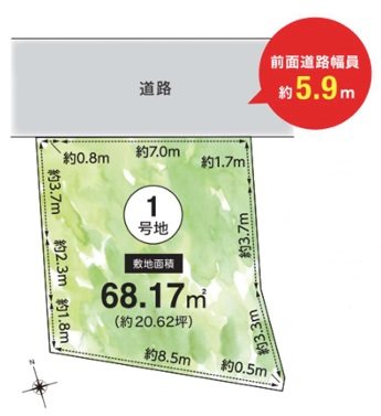 上桂前川町1号地 間取り図