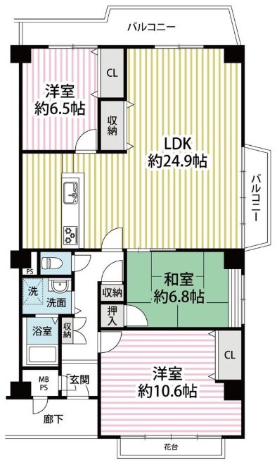 イトーピア向日マンション　Ａ棟 間取り図