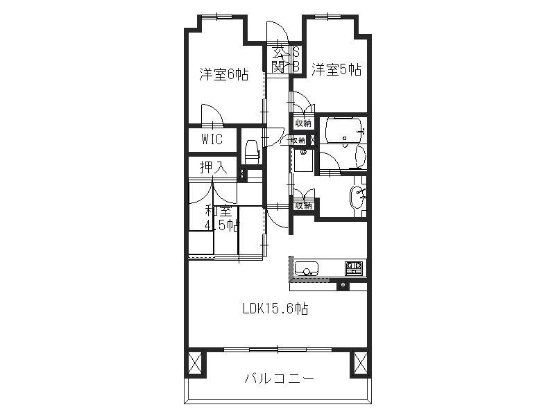グランマークシティ東向日駅前  間取り図