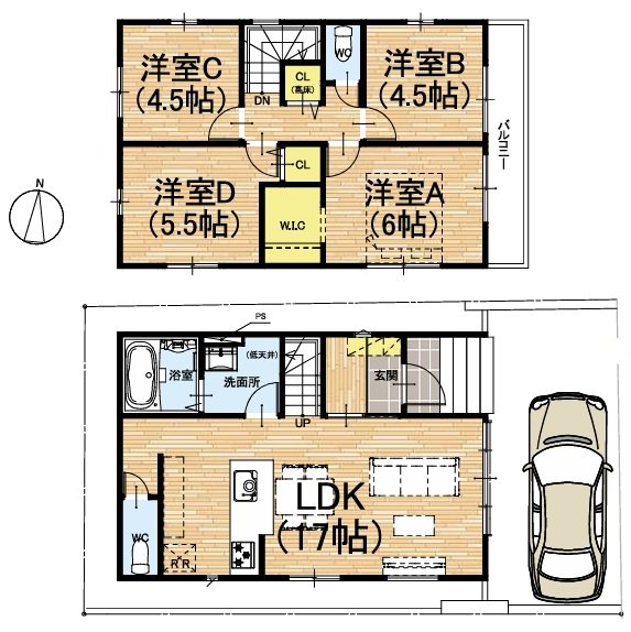 久世上久世町 間取り図