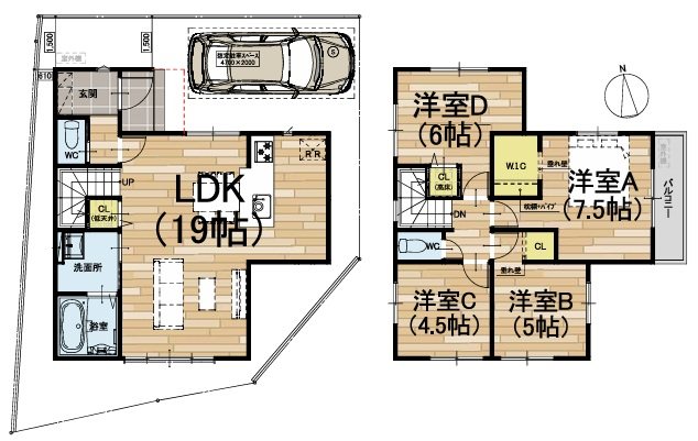 久世大築町2期4号地 間取り図