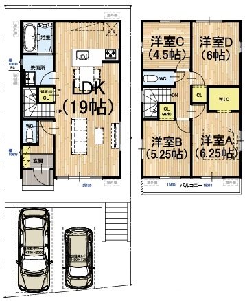 寺戸町新田1期6号地 間取り図