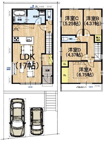 寺戸町新田1期7号地  間取り図