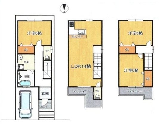 物集女町出口 間取り図